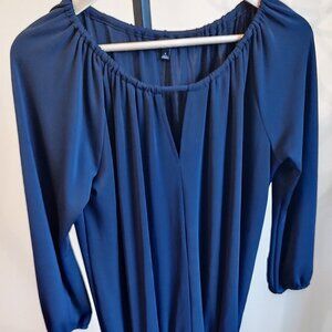Talbots Women 3/4 Length Sleeve Blue Dress - Size X